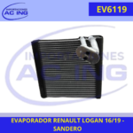 EVAPORADOR RENAULT LOGAN DUSTER SANDERO 16-19 REF EV6119