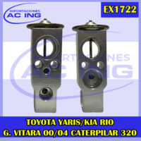 VALVULA TOYOTA YARIS / COROLLA / KIA RIO / G. VITARA 00/04 REF EX1722