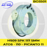 BOBINA COMPRESOR HS09 5PK 117 5mm Atos i10 1 2L 11 Picanto 11 REF BO3501