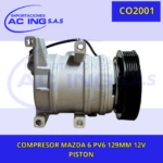 COMPRESOR MAZDA 6 PV6 129MM 12V PISTON REF CO2001