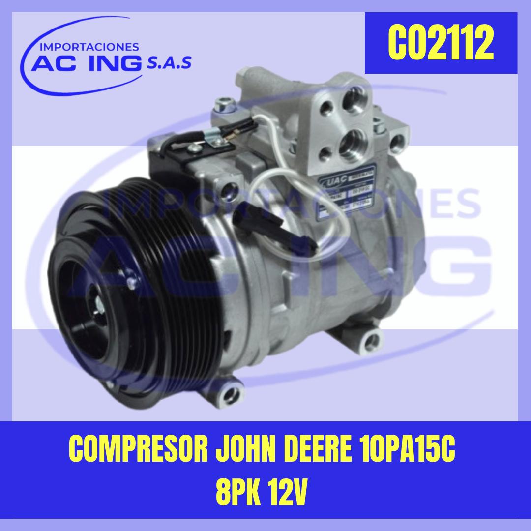 COMPRESOR JOHN DEERE 10PA15C 8PK 12V REF CO2112