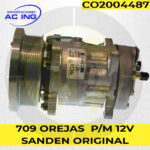 COMPRESOR 709 OREJA 8PK 24V SANDEN CATERPILLAR REF CO2004487