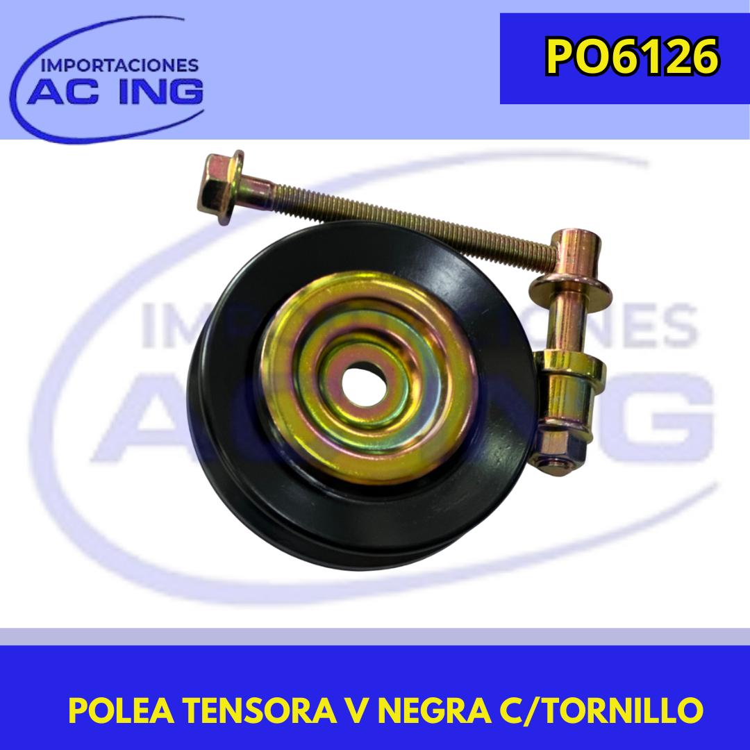 POLEA TENSORA V NEGRA C/TORNILLO REF PO6126