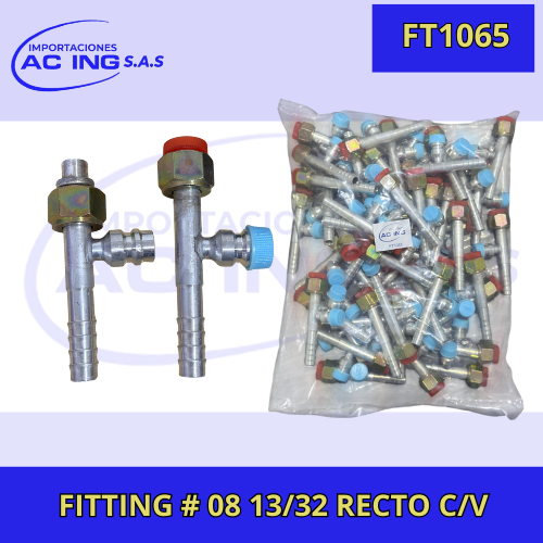 FITTING # 08 13/32 RECTO C/VALVULA SERVICIO REF FT1065