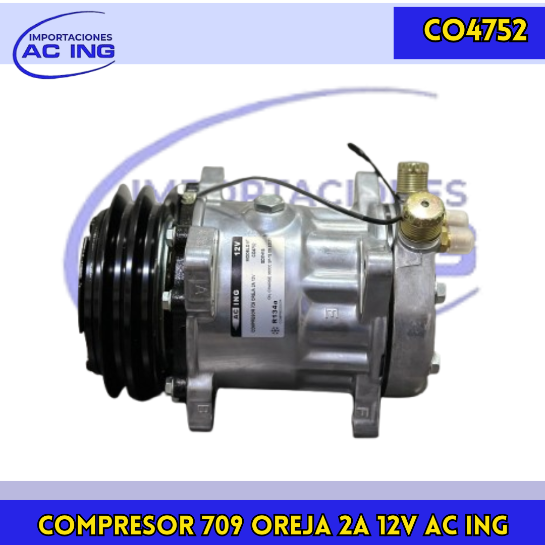 COMPRESOR 709 OREJAS 2A 12V AC ING REF CO4752