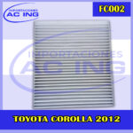 FILTRO DE CABINA TOYOTA COROLLA 2012 REF FC002
