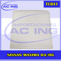FILTRO DE CABINA NISSAN ALTIMA 04/06 REF FC041