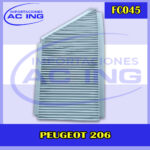 FILTRO DE CABINA PEUGEOT 206 REF FC045