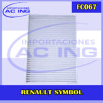 FILTRO DE CABINA RENAULT SYMBOL REF FC067