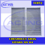 FILTRO DE CABINA CHEVROLET GRAN VITARA 99/04 REF FC072