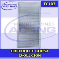 FILTRO DE CABINA CHEVROLET CORSA EVOLUTION REF FC107