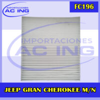 FILTRO DE CABINA JEEP GRAN CHEROKEE M/N REF FC196