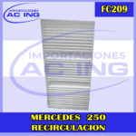 FILTRO DE CABINA MERCEDES 250 RECIRCULACION REF FC209