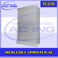 FILTRO DE CABINA MERCEDES SPRINTER AC REF FC210