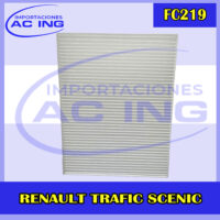 FILTRO DE CABINA RENAULT TRAFIC SCENIC REF FC219