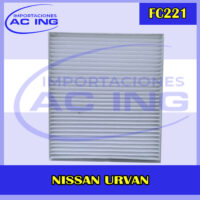 FILTRO DE CABINA NISSAN URVAN REF FC221