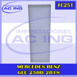 FILTRO DE CABINA MERCEDES BENZ GLE 250D 2018 REF FC251