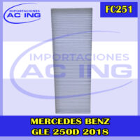 FILTRO DE CABINA MERCEDES BENZ GLE 250D 2018 REF FC251