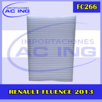 FILTRO DE CABINA RENAULT FLUENCE 2013 REF FC266