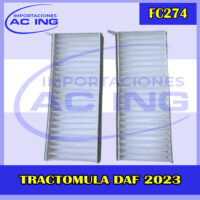 FILTRO DE CABINA TRACTOMULA DAF 2023 REF FC274
