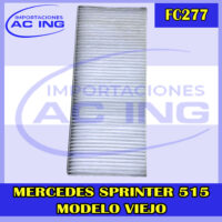 FILTRO DE CABINA MERCEDES SPRINTER 515 REF FC277