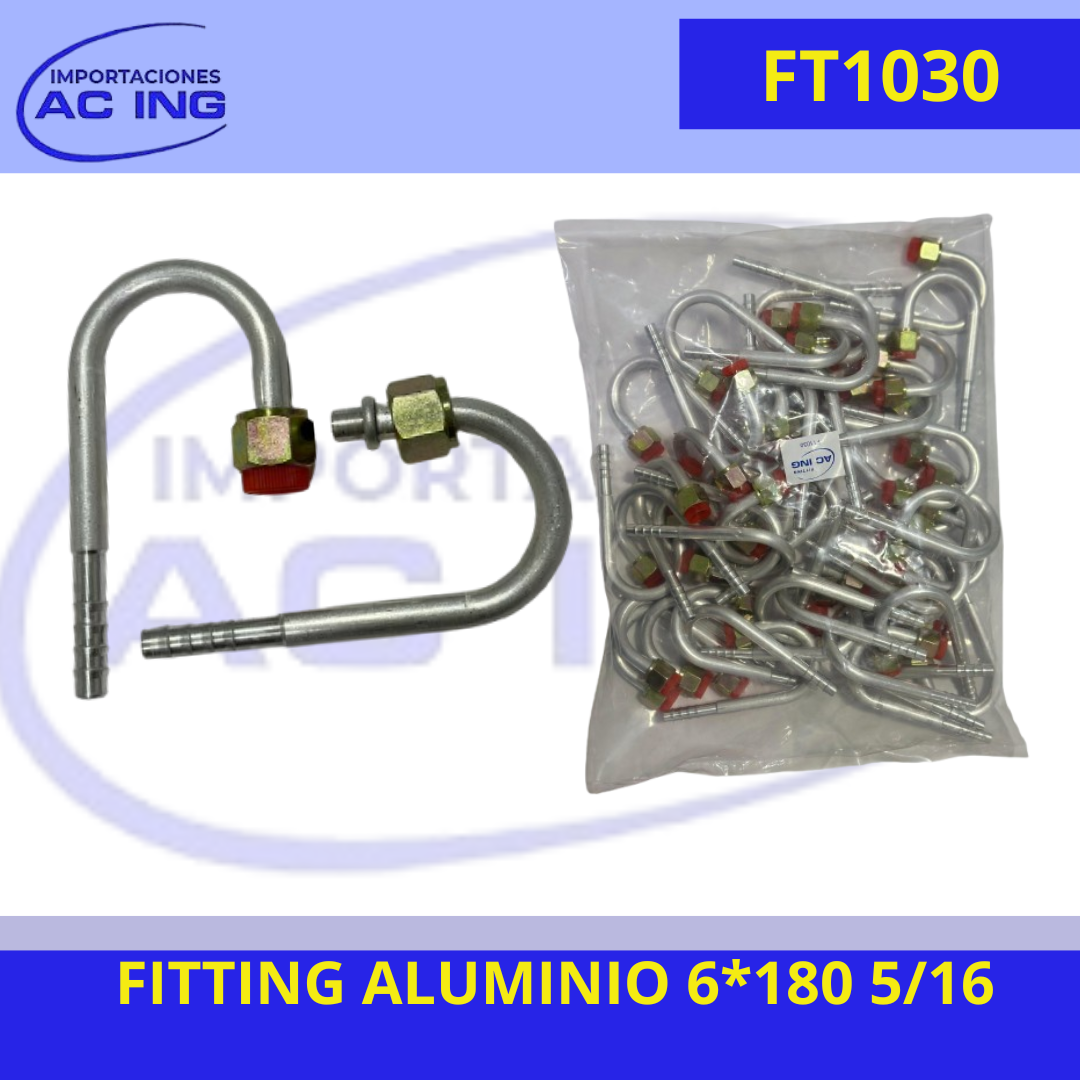 FITTING ALUMINIO # 06 180º 5/16 REF FT1030