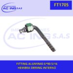 FITTING ALUMINIO # 06 90º 5/16 HEMBRA ORING INTERNO REF FT1705