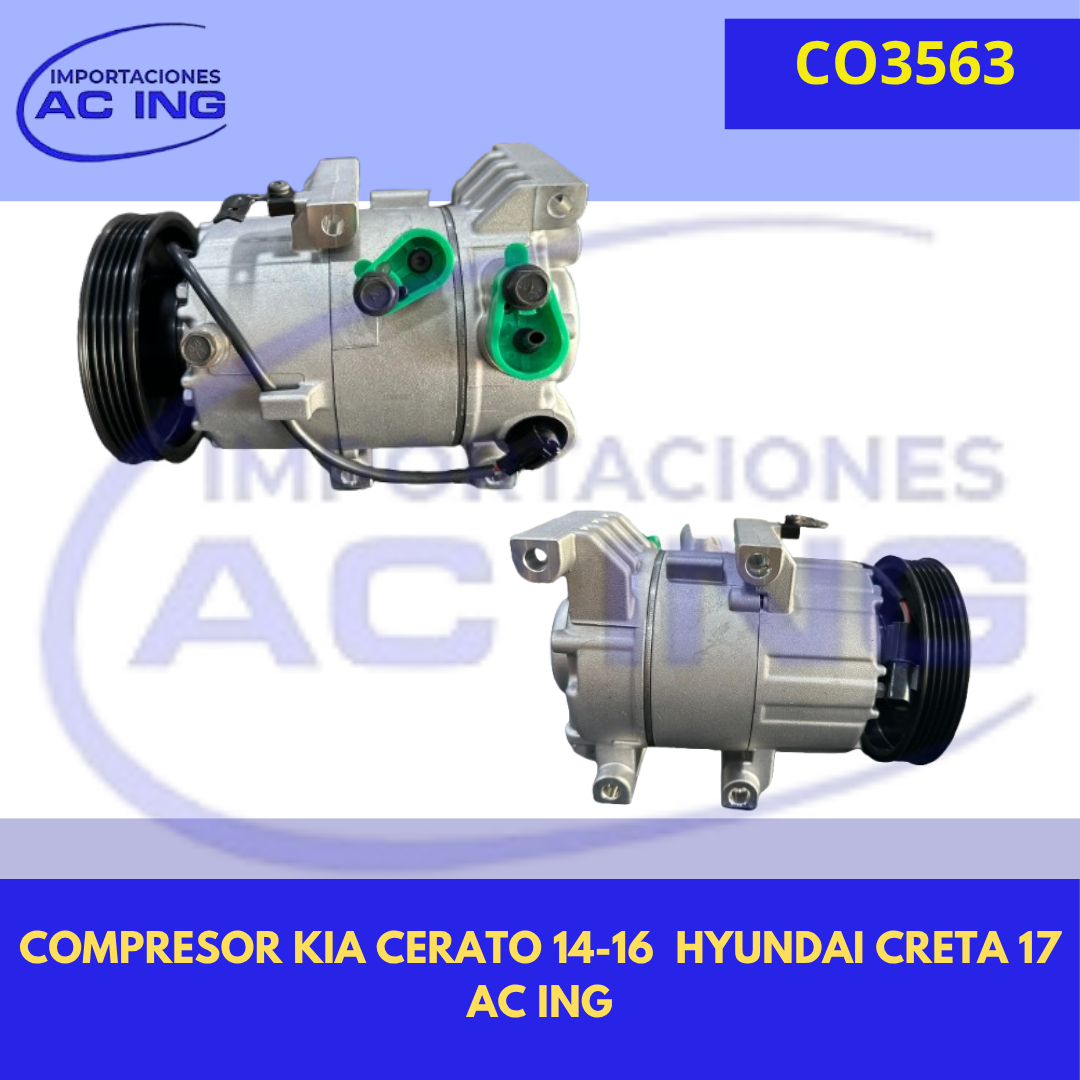 COMPRESOR KIA CERATO 14-16 HYUNDAI CRETA REF CO3563