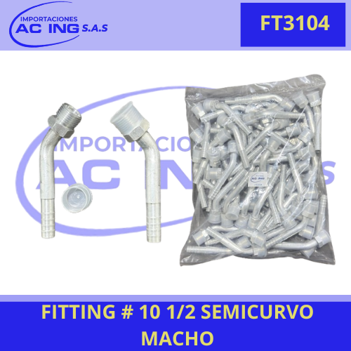 FITTING MACHO SEMICURVO 1/2 REF FT3104