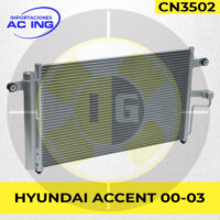 CONDENSADOR HYUNDAI ACCENT 00-03 REF CN3502