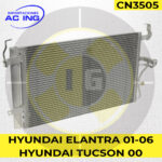 CONDENSADOR HYUNDAI ELANTRA 01-06 REF CN3505