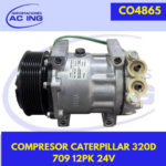 COMPRESOR CATERPILLAR 320D 709 12PK 24V REF CO4865