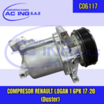 COMPRESOR RENAULT LOGAN 1 6PK 17-20 (Duster) REF CO6117