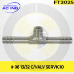 FITTING UNION DOBLE #08 13/32 C/VALVULA R134 REF FT2025