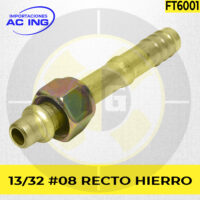 FITTING # 08 13/32 RECTO HIERRO REF FT6001