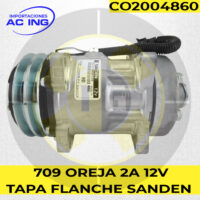 COMPRESOR 709 OREJA 2A 12V SANDEN TAPA FLANCHE REF CO2004860
