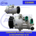 COMPRESOR HYUNDAI TUCSON 2.0 KIA SPORTAGE 16-18 REF CO3505