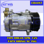 COMPRESOR 709 OREJA 8PK 12V TAPA ORING AC ING REF CO4487