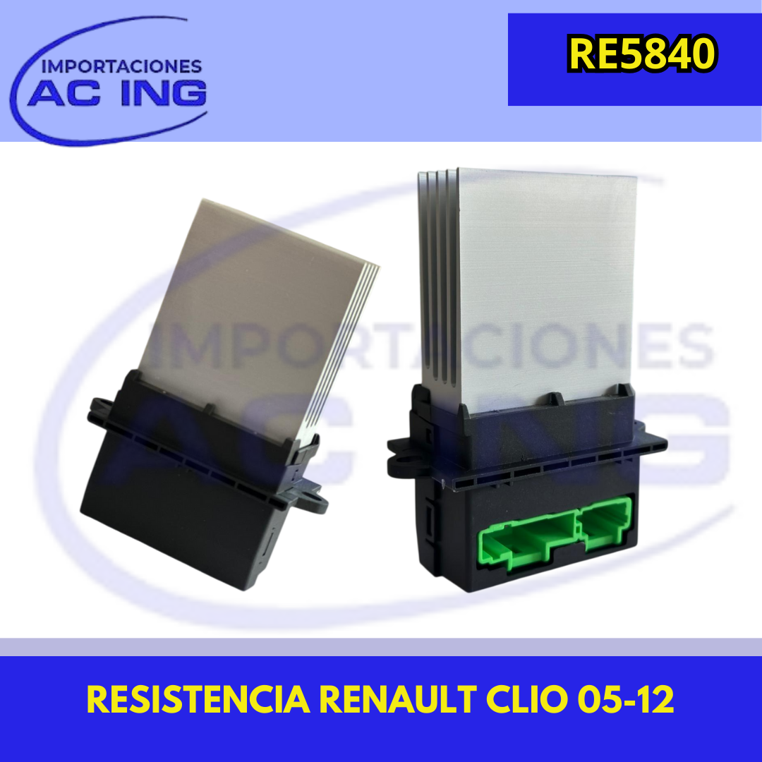 RESISTENCIA RENAULT CLIO 05-12 REF RE5840