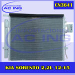 CONDENSADOR KIA SORENTO 2,2L 12-15 REF CN3641