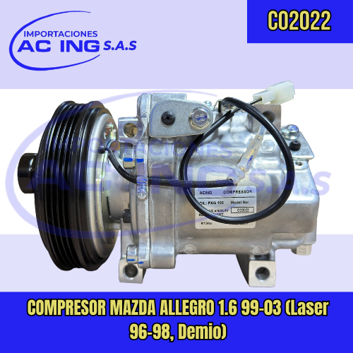 COMPRESOR MAZDA ALLEGRO 99-03 REF CO2022