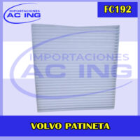 FILTRO DE CABINA VOLVO PATINETA REF FC192