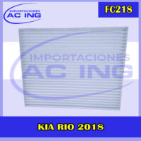 FILTRO DE CABINA KIA RIO 2018 REF FC218