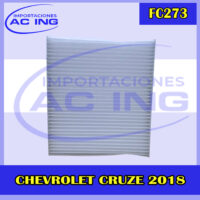 FILTRO DE CABINA CHEVROLET CRUZE 2018 REF FC273