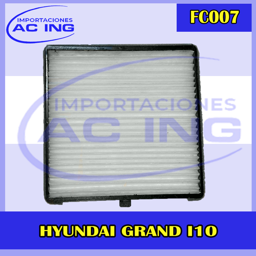 FILTRO DE CABINA HYUNDAI GRAND I10 REF FC007