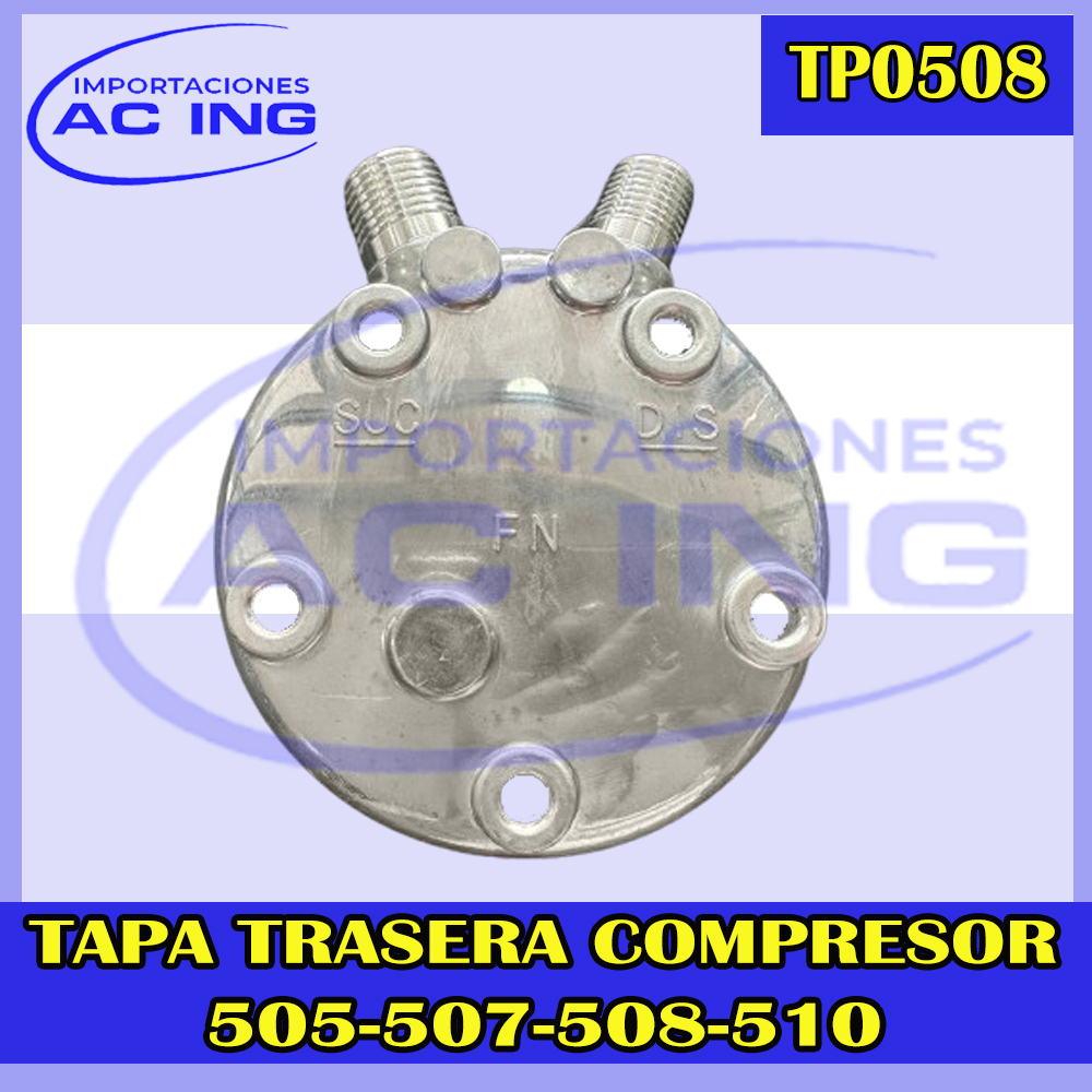 TAPA TRASERA COMPRESOR ORING 505-507-508-510 REF TP0508