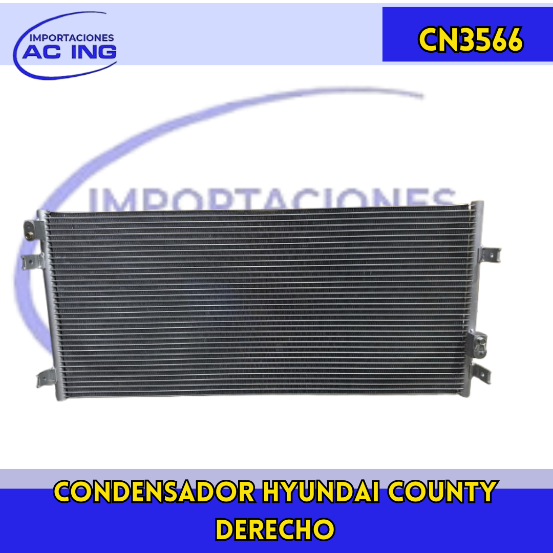 CONDENSADOR HYUNDAI COUNTRY DERECHO AC ING REF CN3566