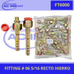 FITTING # 06 5/16 RECTO HIERRO REF FT6000