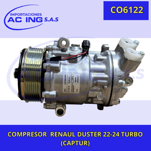 COMPRESOR  RENAUL DUSTER 22-24 TURBO (CAPTUR) REF CO6122
