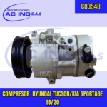 COMPRESOR  HYUNDAI TUCSON/KIA SPORTAGE 18/20 REF CO3548